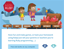 Tablet Screenshot of kidsruby.com